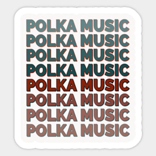 Polka Music Pattern Sticker